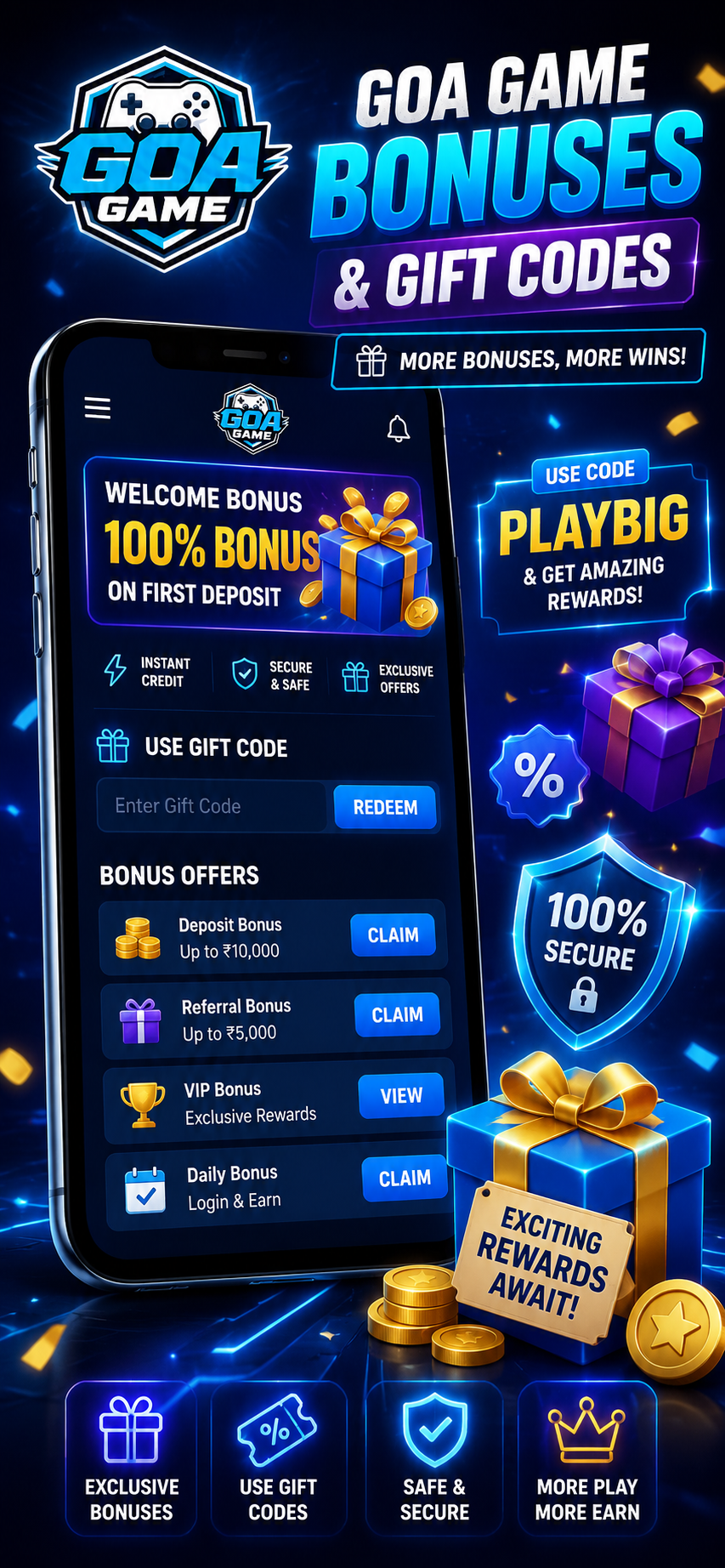 Goa Game bonuses and gift codes